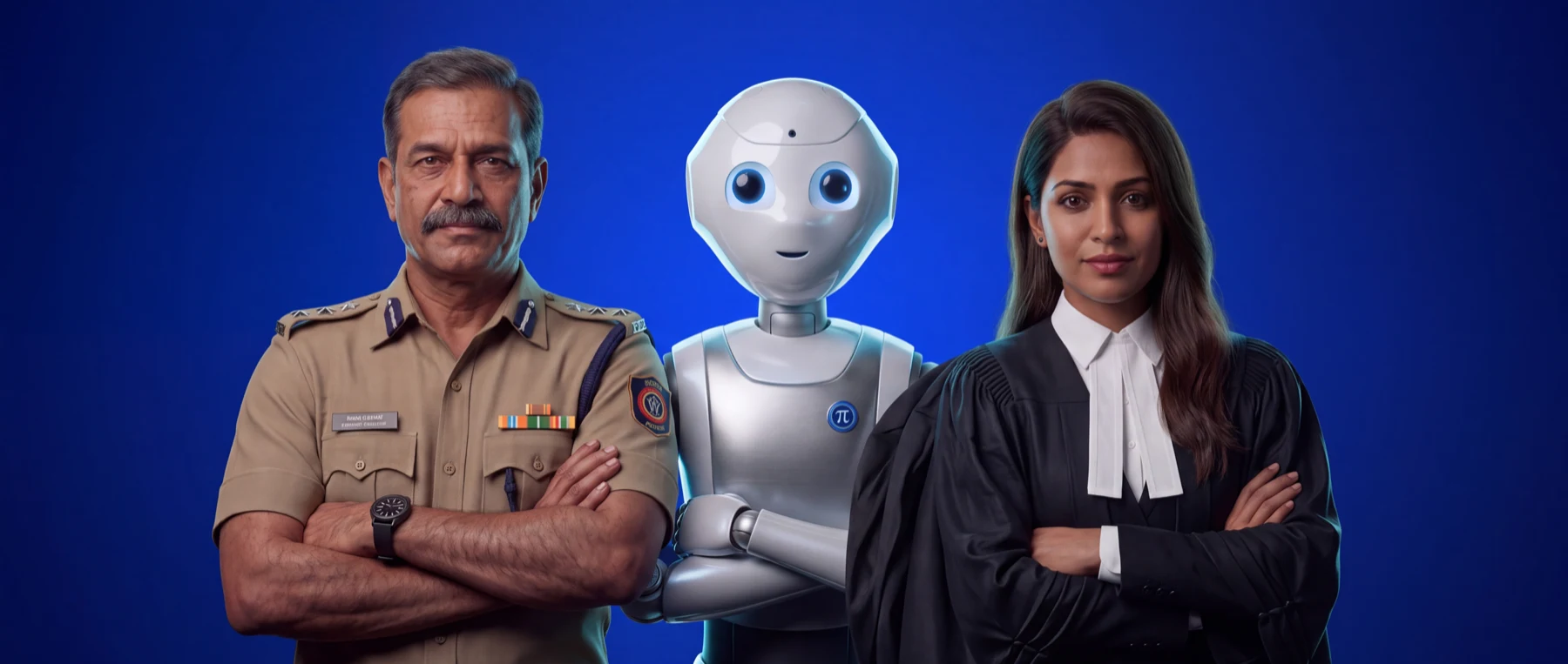 A police officer, an AI assistant and an advocate